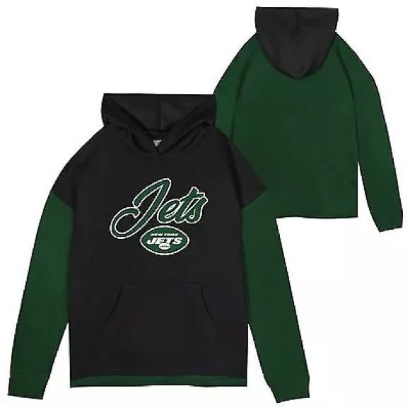 NFL New York Jets Girls' Fleece Hooded Sweatshirt - Picture 1 of 6